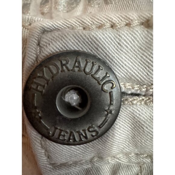 Hydraulic Womens Beige Capri Jeans Size 14 With Rhinestone Embellishments 17”Ins - Picture 3 of 6